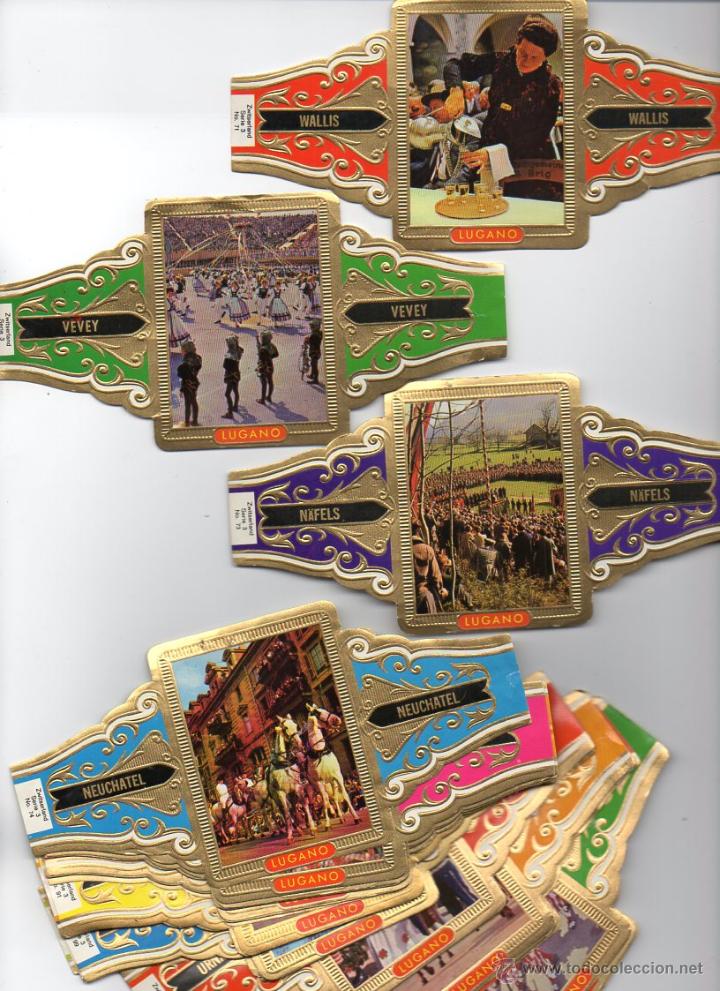 Vitolas de colecci&oacute;n: Vitolas. Serie completa Lugano - Turismo, serie 3, 55 vitolinas