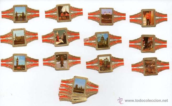 Vitolas de colecci&oacute;n: Vitolas. Serie completa Lugano - Vistas de Londres, 24 vitolas