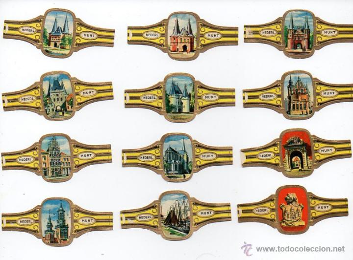 Vitolas de colecci&oacute;n: Vitolas. Serie completa Nederlandsche Munt - Vistas de Kampen, 12 vitolas