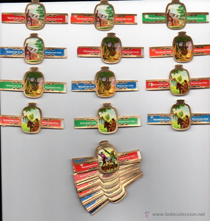 Vitolas de colecci&oacute;n: Vitolas Serie Washington, Vida de Whashington, 80 vitolas