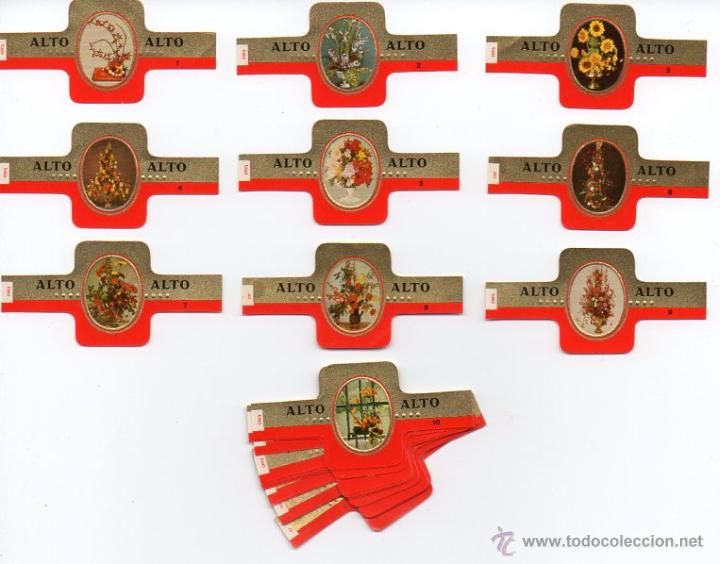 Vitolas de colecci&oacute;n: Vitolas. Serie completa Alto - Jarrones de Flores. 24 vitolas