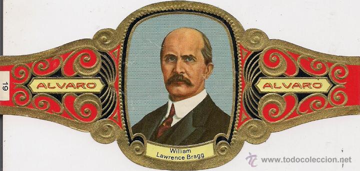 Vitolas de colecci&oacute;n: VITOLA ALVARO SERIE PREMIOS NOBEL F&Iacute;SICA  WILLIAM LAWRENCE BRAGG