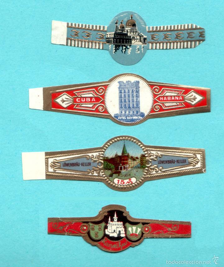 Vitolas de colecci&oacute;n: 4 Vitolas Antiguas de procedencia europea. Tem&aacute;tica EDIFICACIONES. - Foto 1