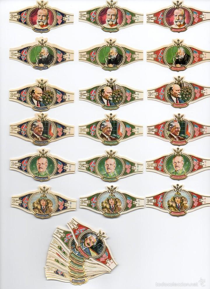 Vitolas de colecci&oacute;n: Vitolas Serie Washington, Personajes, serie XVII, 45 vitolas