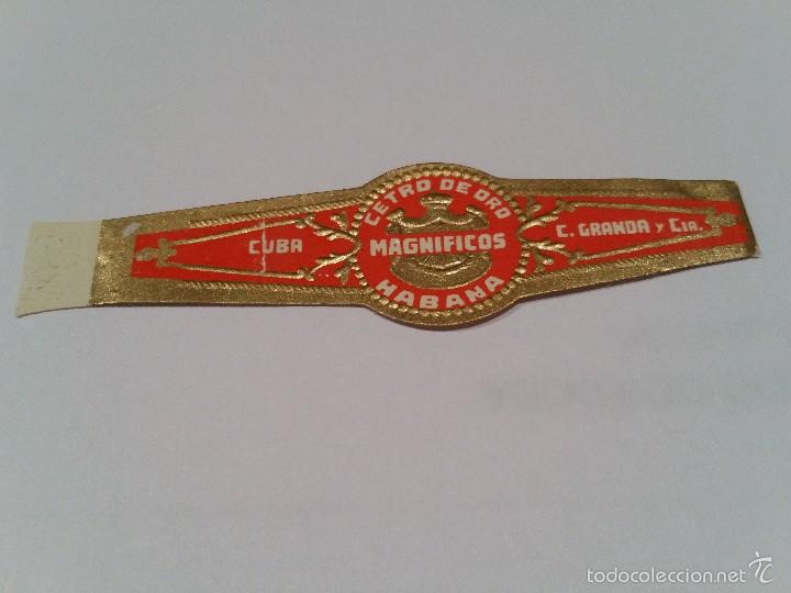 Vitolas de colecci&oacute;n: Vitola Magnificos. Cetro de Oro. Habana Cuba. C.Granda y cia