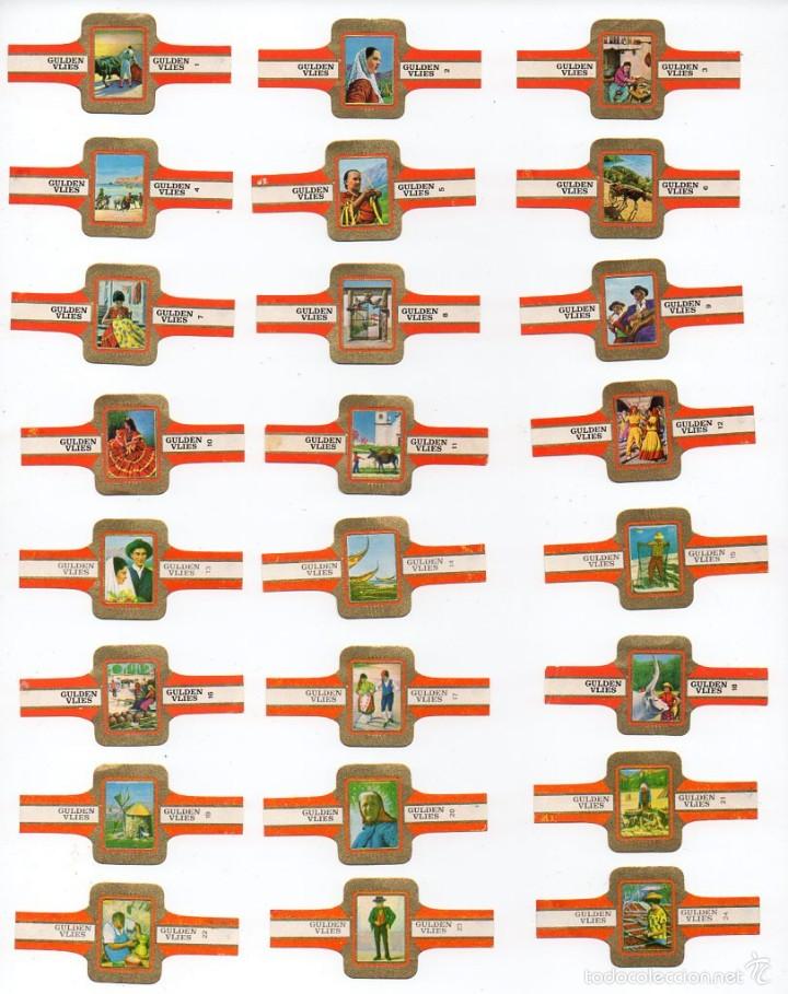 Vitolas de colecci&oacute;n: Vijosefa. Serie completa marca Gulden Vlies - Ib&eacute;rica. 24 vitolas