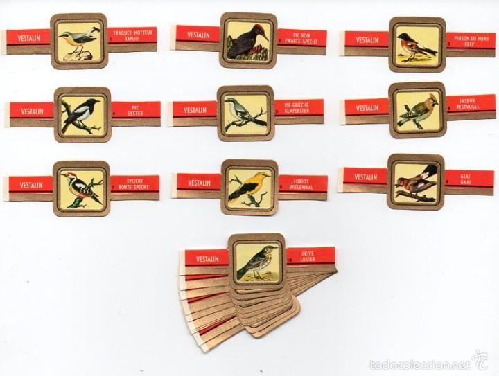 Vitolas de colecci&oacute;n: Vitolas. Serie completa Vestalin - Pajaros (amarillo), 24 vitolas