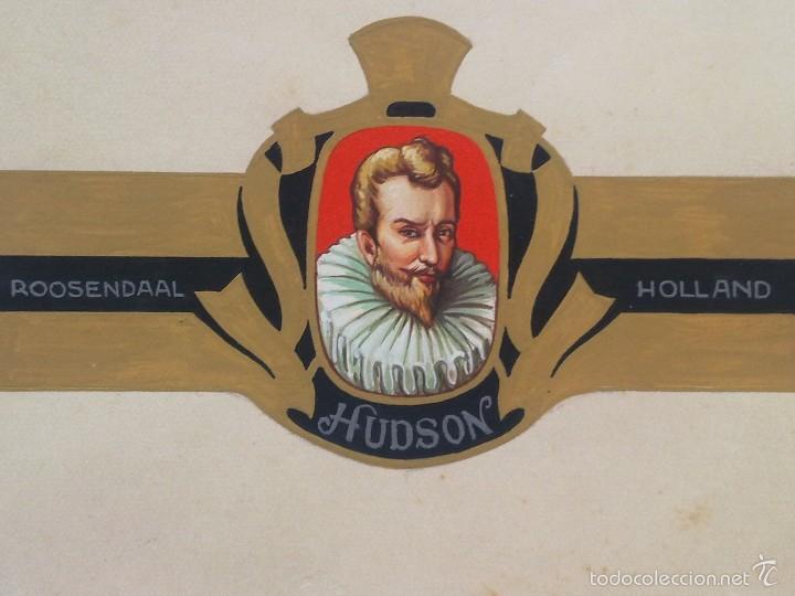 Collection cigar bands: VITOLA DISE&Ntilde;O IMPRENTA, DIBUJO PINTADO A MANO, HUDSON ROOSENDAAL HOLLAND