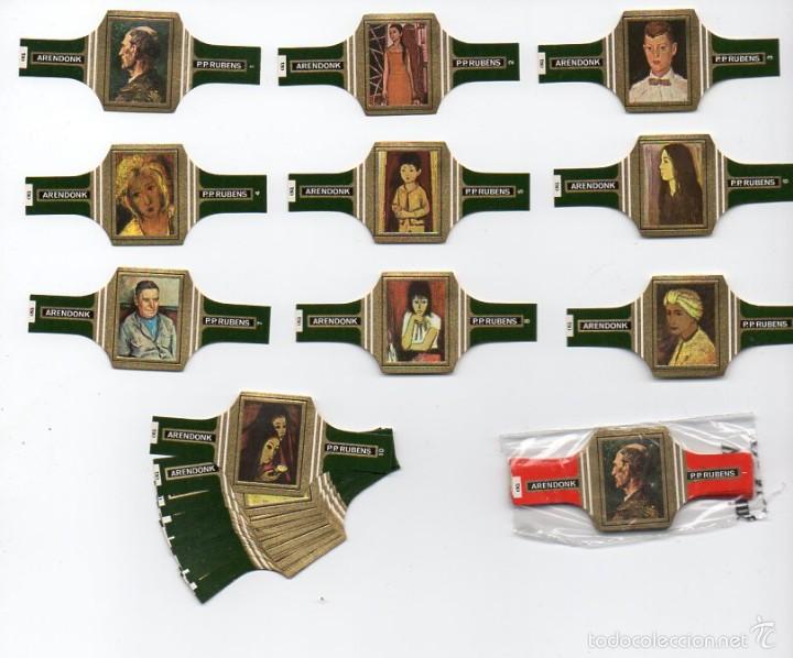 Vitolas de colecci&oacute;n: Vitolas. Serie completa Rubens - Cuadros Luc Combr&eacute;, rojo, 24 vitolas.