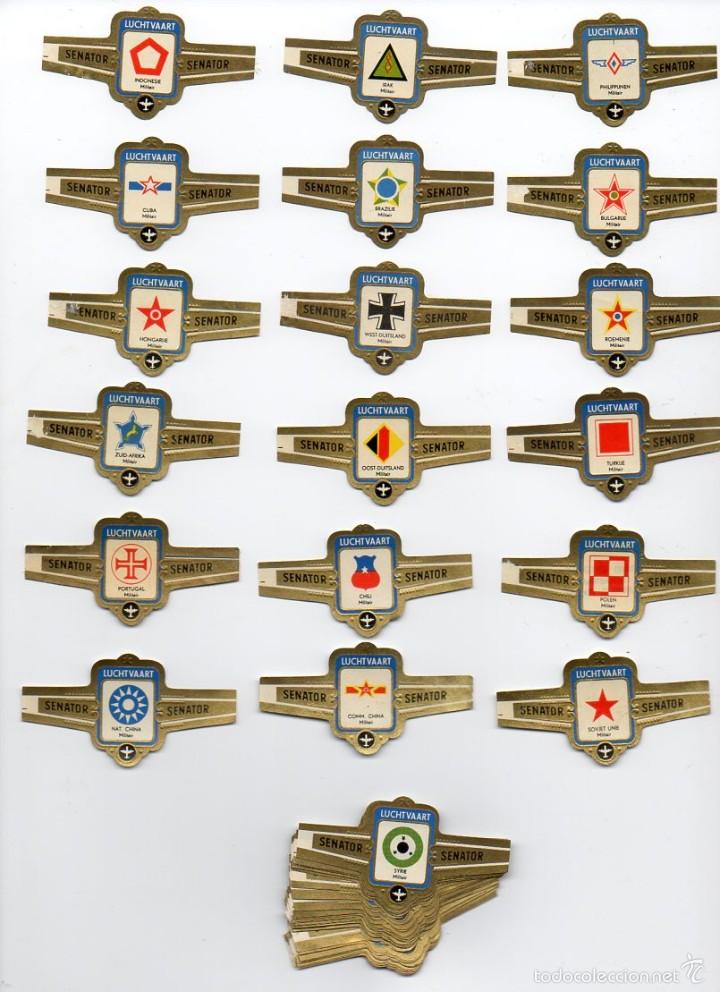 Vitolas de colecci&oacute;n: Vitolas. Serie completa Senator - Escudos Militares de Aviaci&oacute;n, 55 vitolas.