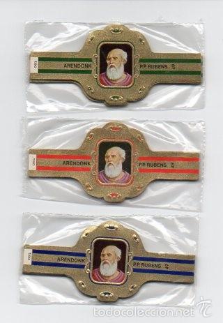 Vitolas de colecci&oacute;n: Vitolas. Serie completa Rubens - Papas, serie 3. verde, 24 vitolas.