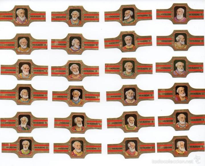 Vitolas de colecci&oacute;n: Vitolas. Serie completa Rubens - Papas, serie 3. f.p. rojo, 24 vitolas.
