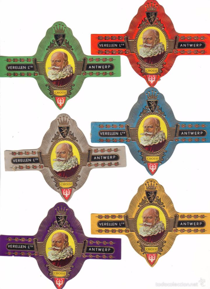 Vitolas de colecci&oacute;n: Vitolas. Serie completa Verellen - Choisi, serie 1. 6 vitolinas.