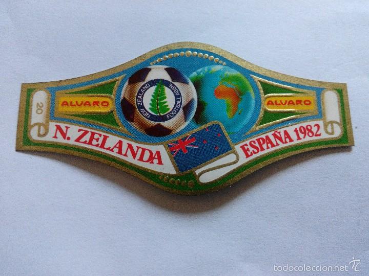 Vitolas de colecci&oacute;n: VITOLA TABACOS ALVARO - MUNDIAL FUTBOL 1982 -NEW ZELANDA