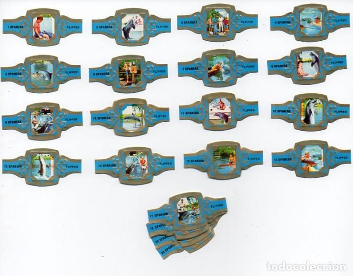 Vitolas de colecci&oacute;n: Vitolas. Serie completa Spanera - Flipper,azul, 24 vitolas