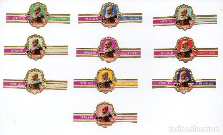 Vitolas de colecci&oacute;n: Vitolas.Serie completa Verellen - Arco Iris, serie 4b, 10 vitolas