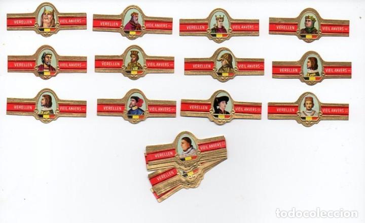 Vitolas de colecci&oacute;n: Vitolas. Serie completa Verellen - Historia B&eacute;lgica, serie 2, 24 vitolas