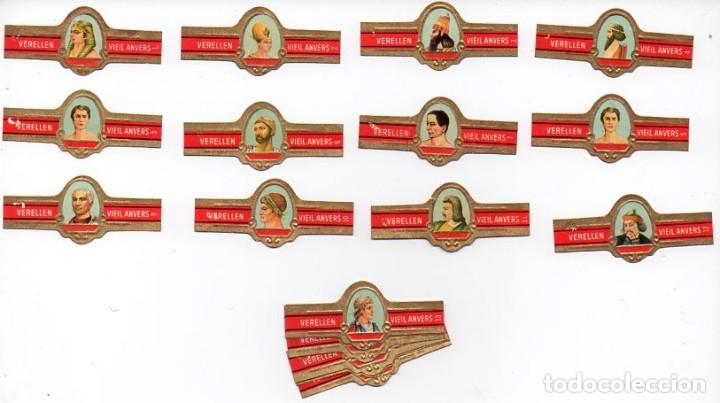 Vitolas de colecci&oacute;n: Vitolas. Serie completa Verellen - Capitanes y Emperadores Famosos, 24 vitolas