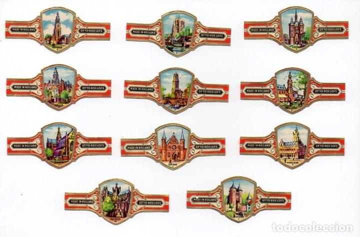 Vitolas de colecci&oacute;n: Vitolas. Serie completa Otto Roelofs - Monumentos de Holanda, 11 vitolas