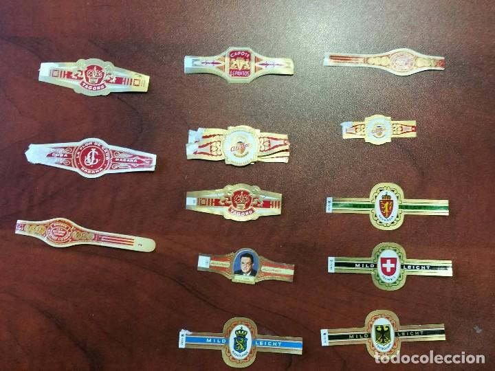Vitolas de colecci&oacute;n: Varias Vitolas distintas marcas Don Alvaro,  Mild Leicht, Romeo y Julieta,  Capote...
