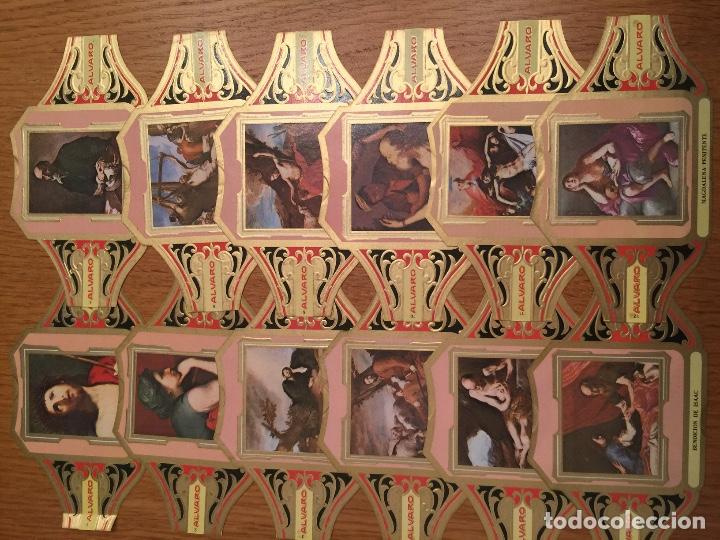Collection cigar bands: &Aacute;LVARO &ndash; CUADROS DE RIBERA SERIE II &ndash; COLECCI&Oacute;N COMPLETA DE 12 VITOLAS