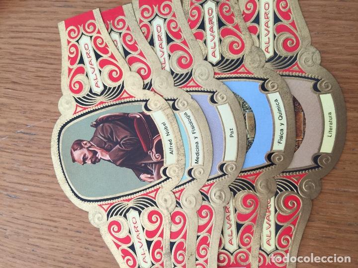 Vitolas de colecci&oacute;n: &Aacute;LVARO &ndash; ALFRED NOBEL Y MEDALLAS &ndash; COLECCI&Oacute;N COMPLETA DE 5 VITOLAS