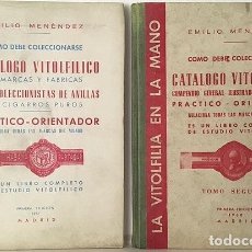 Vitolas de colección: 2 TOMOS. CATÁLOGO VITOLFÍLICO DE MARCAS Y FÁBRICAS PARA COLECCIONISTAS DE ANILLAS... 1957 Y 1960. Lote 70874265