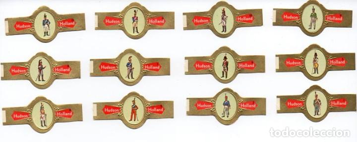 Vitolas de colecci&oacute;n: Vitolas. Serie completa Hudson - Uniformes Militares, serie 1, 12 vitolas
