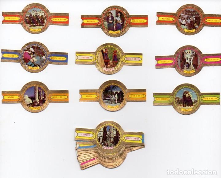 Vitolas de colecci&oacute;n: Vitolas. Serie completa Lugano - Turismo, serie 8, 30 vitolas