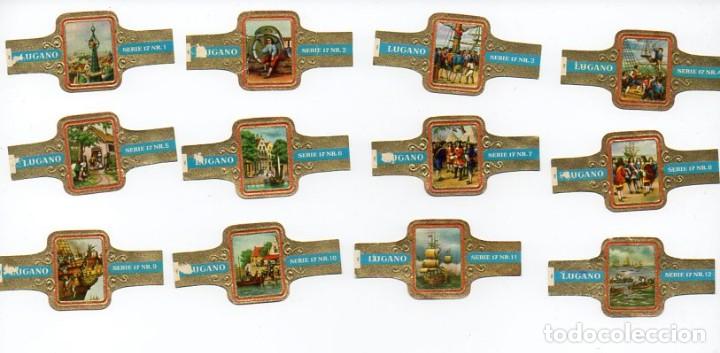 Vitolas de colecci&oacute;n: Vitolas. Serie completa Lugano - Almirante de Ruyter, serie 17, 12 vitolas
