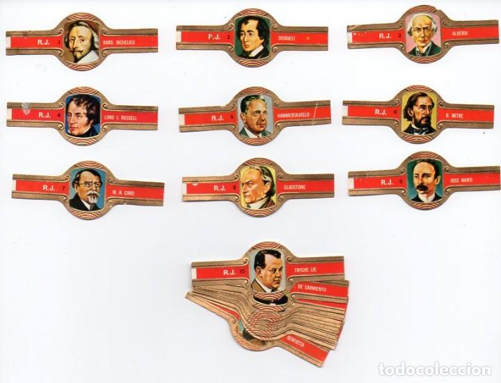 Vitolas de colecci&oacute;n: Vitolas. Serie completa Rokende Jan, Hombres C&eacute;lebres, 24 vitolas.