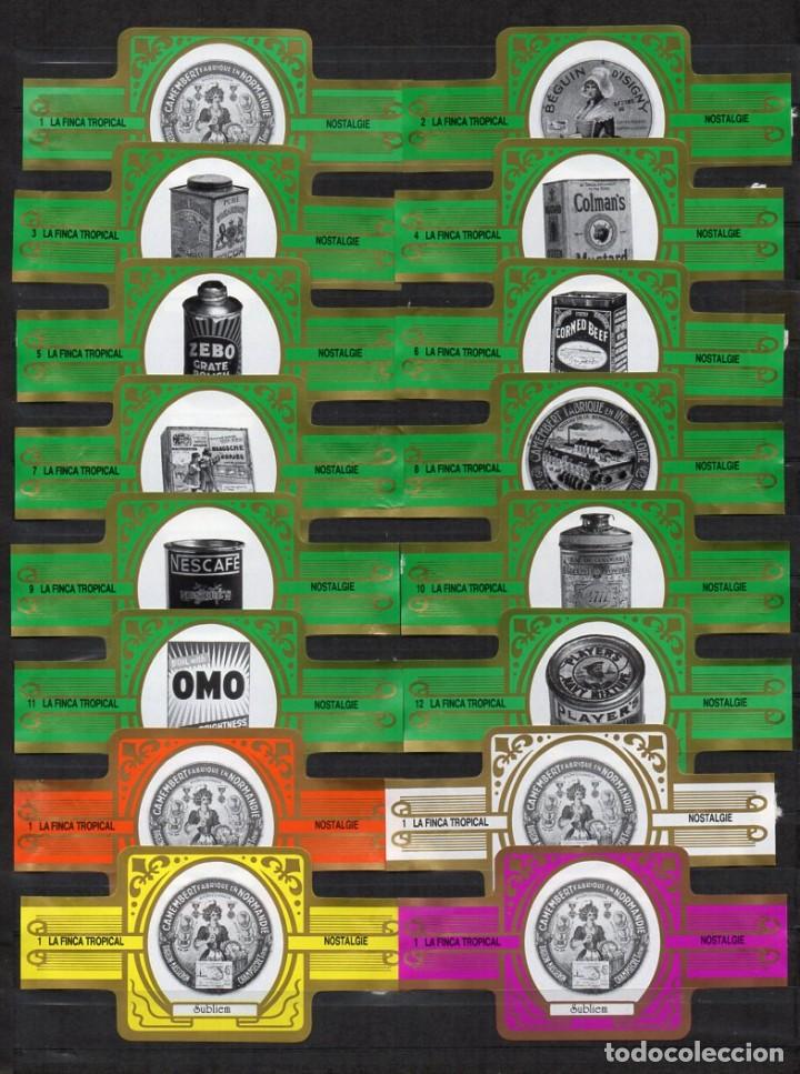 Vitolas de colecci&oacute;n: Vitolas. Serie La Finca Tropical -Nostalgia, verde y oro, 12 vitolas.