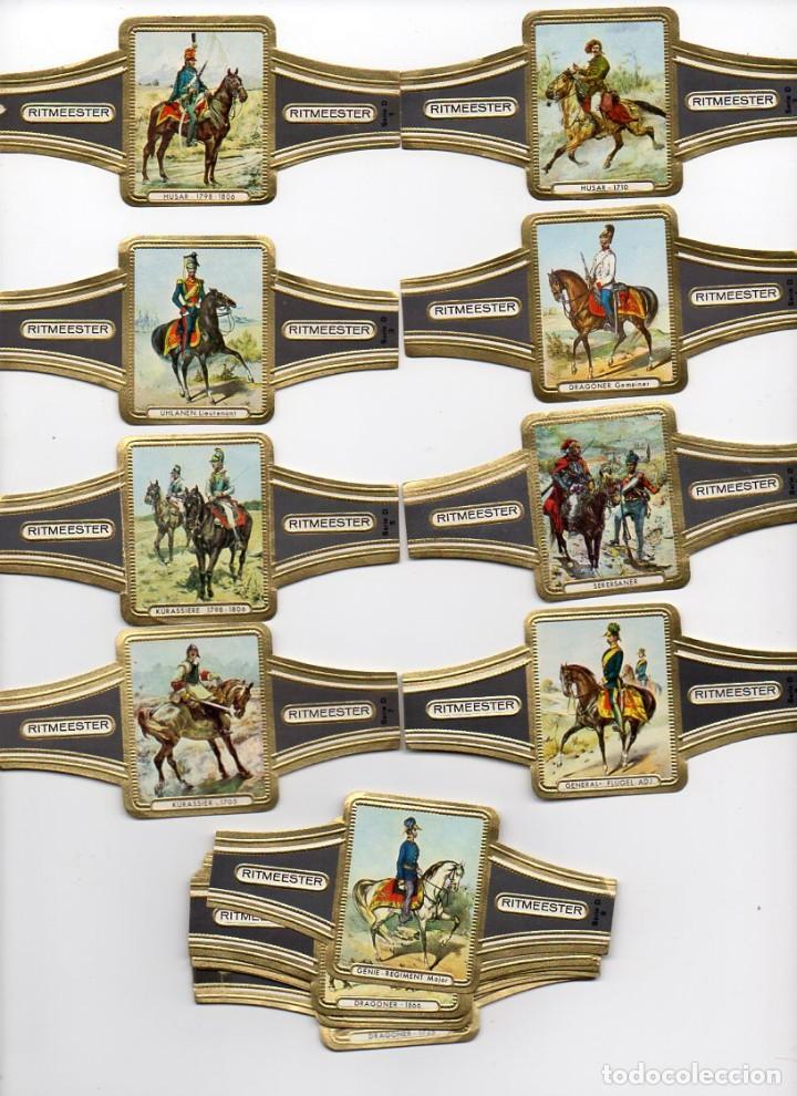 Vitolas de colecci&oacute;n: Vijosefa. Serie completa Ritmeester - Caballer&iacute;a Austr&iacute;aca, 28 vitolinas.