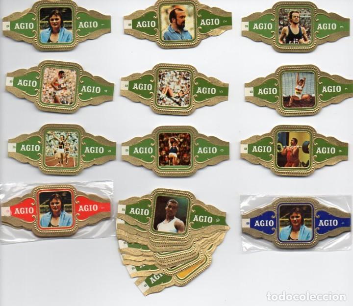 Vitolas de colecci&oacute;n: Vitolas. Serie completa Agio, Olimpiadas del 72, serie 2&ordf; verde 24 vitolas