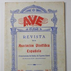 Vitolas de colección: AVE REVISTA DE LA ASOCIACION VITOLFILICA ESPAÑOLA, ENE-FEB 1963 54 PAGINAS, COLECCIONISMO VITOLAS