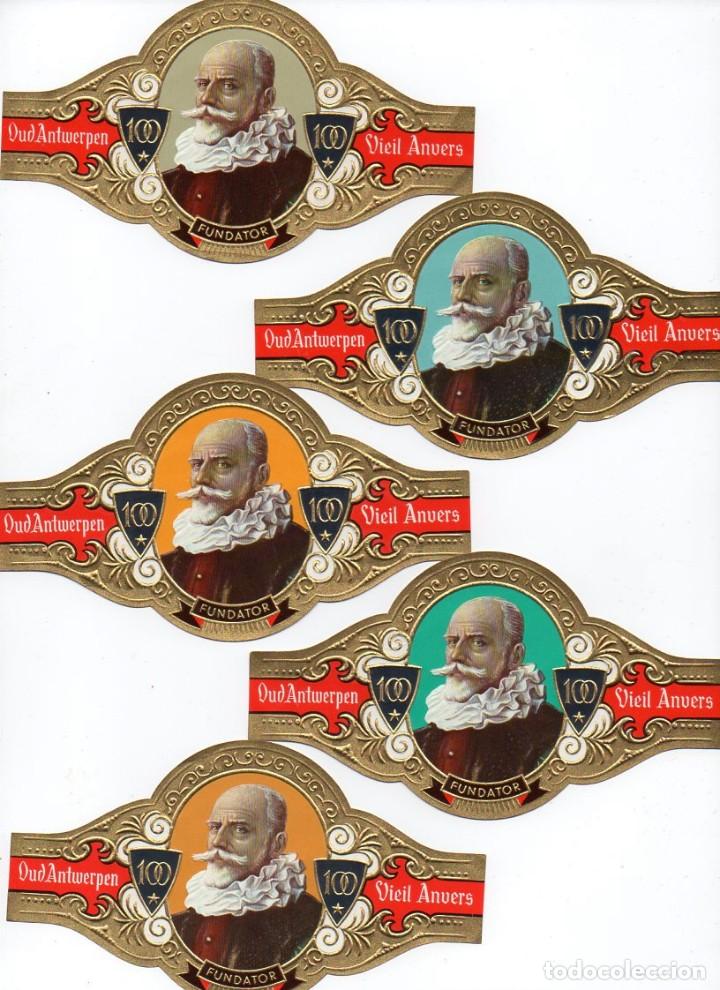 Vitolas de colecci&oacute;n: Vitolas. Serie completa Verellen - Fundator, 5 vitolinas.
