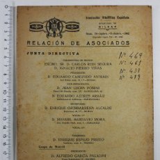 Vitolas de colección: BOLETIN ASOCIACION VITOLFILICA ESPAÑOLA RELACION DE ASOCIADOS SEP-OCT Nº 79 1962, VITOLAS VITOLA