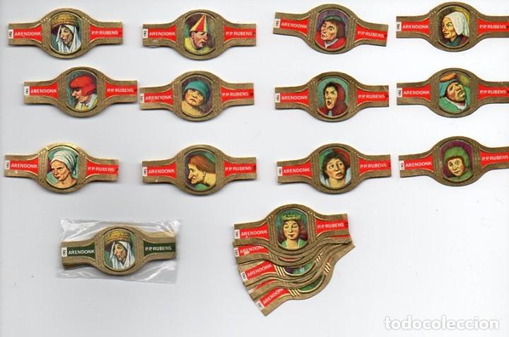 Vitolas de colecci&oacute;n: Vitolas. Serie completa Rubens - Fragmentos de Breughel, verde, 24 vitolas.