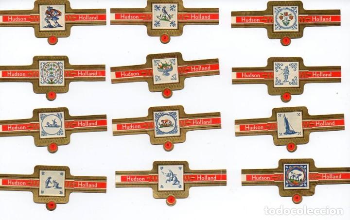 Vitolas de colecci&oacute;n: Vitolas. Serie completa Hudson - Mosaicos, 12 vitolas