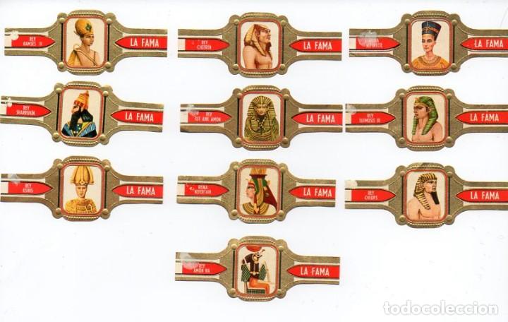 Vitolas de colecci&oacute;n: Vitolas. Serie La Fama - Dioses y Faraones, 10 vitolas.