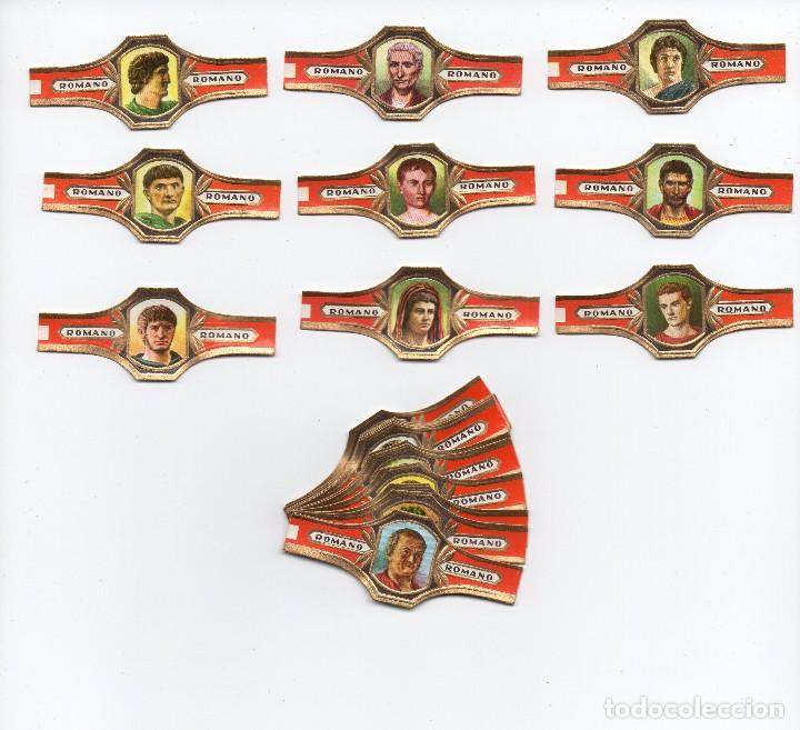 Vitolas de colecci&oacute;n: Vitolas. Serie completa Romano - Emperadores Romanos, 24 vitolas.