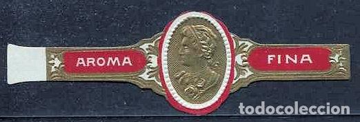 Bagues de cigare de collection: VITOLA - RETRATO DE MUJER EN DORADO