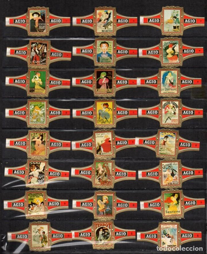 Vitolas de colecci&oacute;n: Vitolas Serie completa Agio, Poster Franceses, serie 2, Color rojo. 24 vitolas