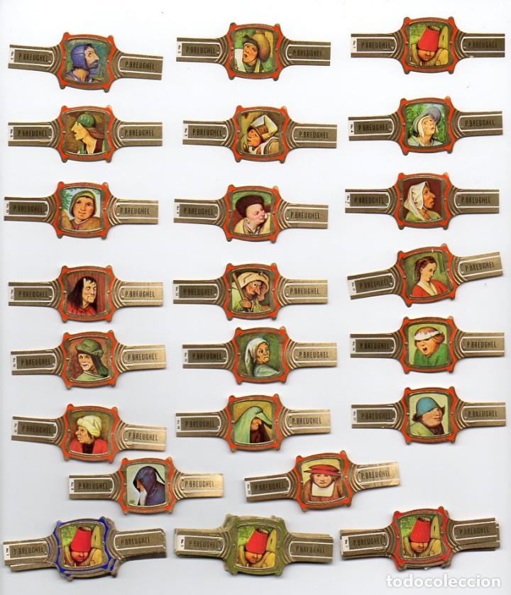 Vitolas de colecci&oacute;n: Serie completa Breughel - Fragmentos de Breughel, rojo, 20 vitolas.