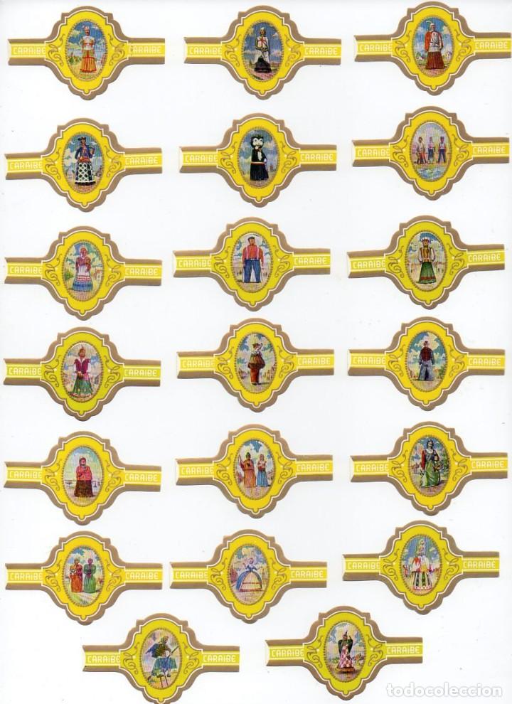 Vitolas de colecci&oacute;n: Serie completa Caraibe - Gigantes de Flandes, amarillo. 20 vitolas.