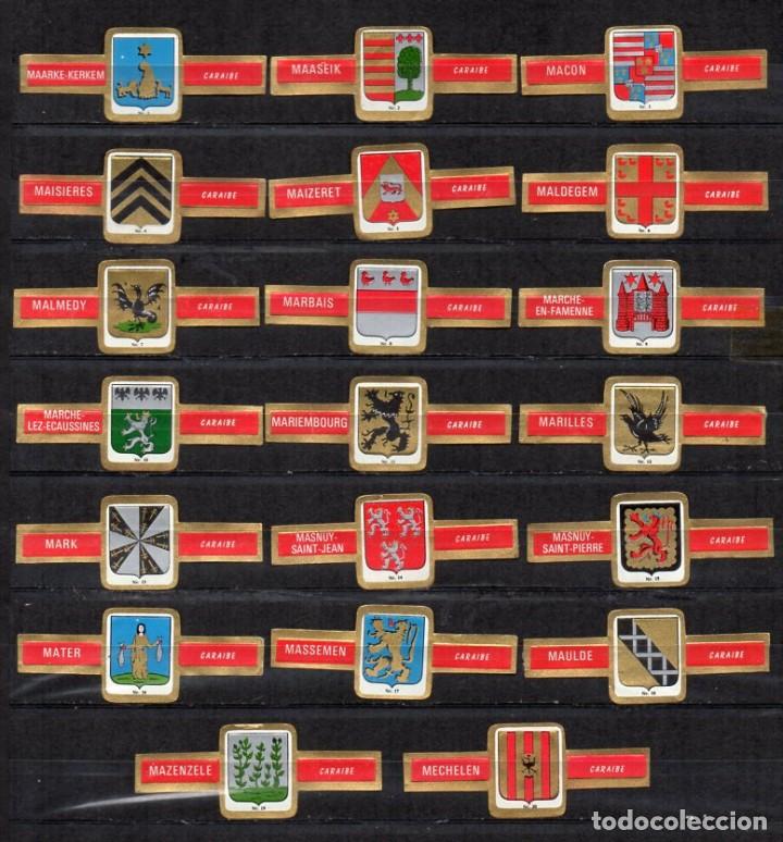 Vitolas de colecci&oacute;n: Vitolas. Serie completa Caraibe - Escudos de Municipios - M. Serie A. 20 vitolas