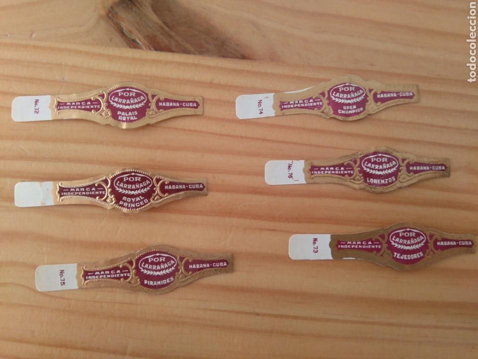 Vitolas de colecci&oacute;n: B- 6 vitolas vitola anillas Por Larra&ntilde;aga Habana Cuba.Lorenzos,Open Champion,Tejedores,Piramides...