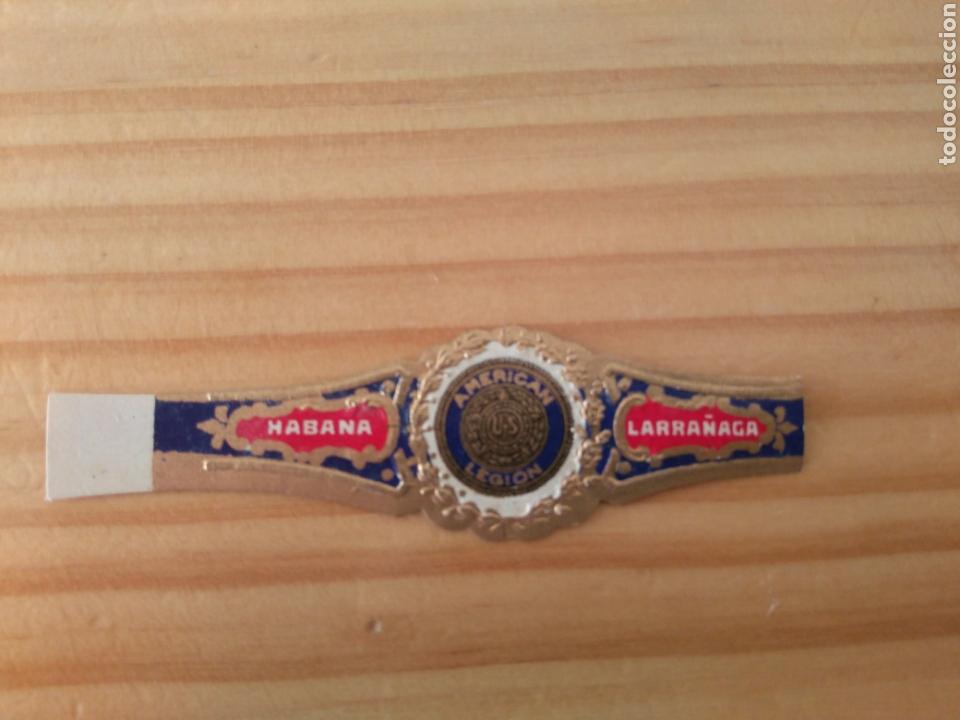 Bagues de cigare de collection: B- vitola anilla cigarro US American Legion. Por Larra&ntilde;aga Habana. Legi&oacute;n Americana USA, EEUU