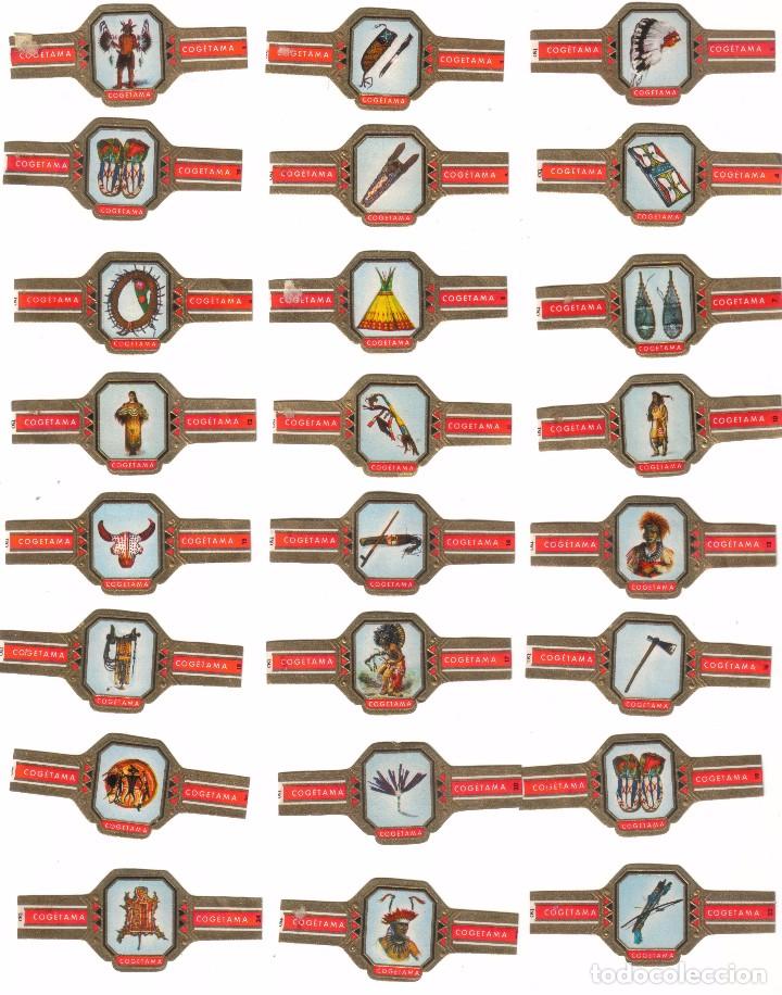 Vitolas de colecci&oacute;n: Vitolas. Serie Cogetama - Vida de Indios. 24 vitolas.