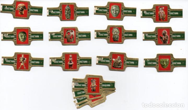 Vitolas de colecci&oacute;n: Vitolas. Serie Cogetama - Cultura Azteca, 24 vitolas.
